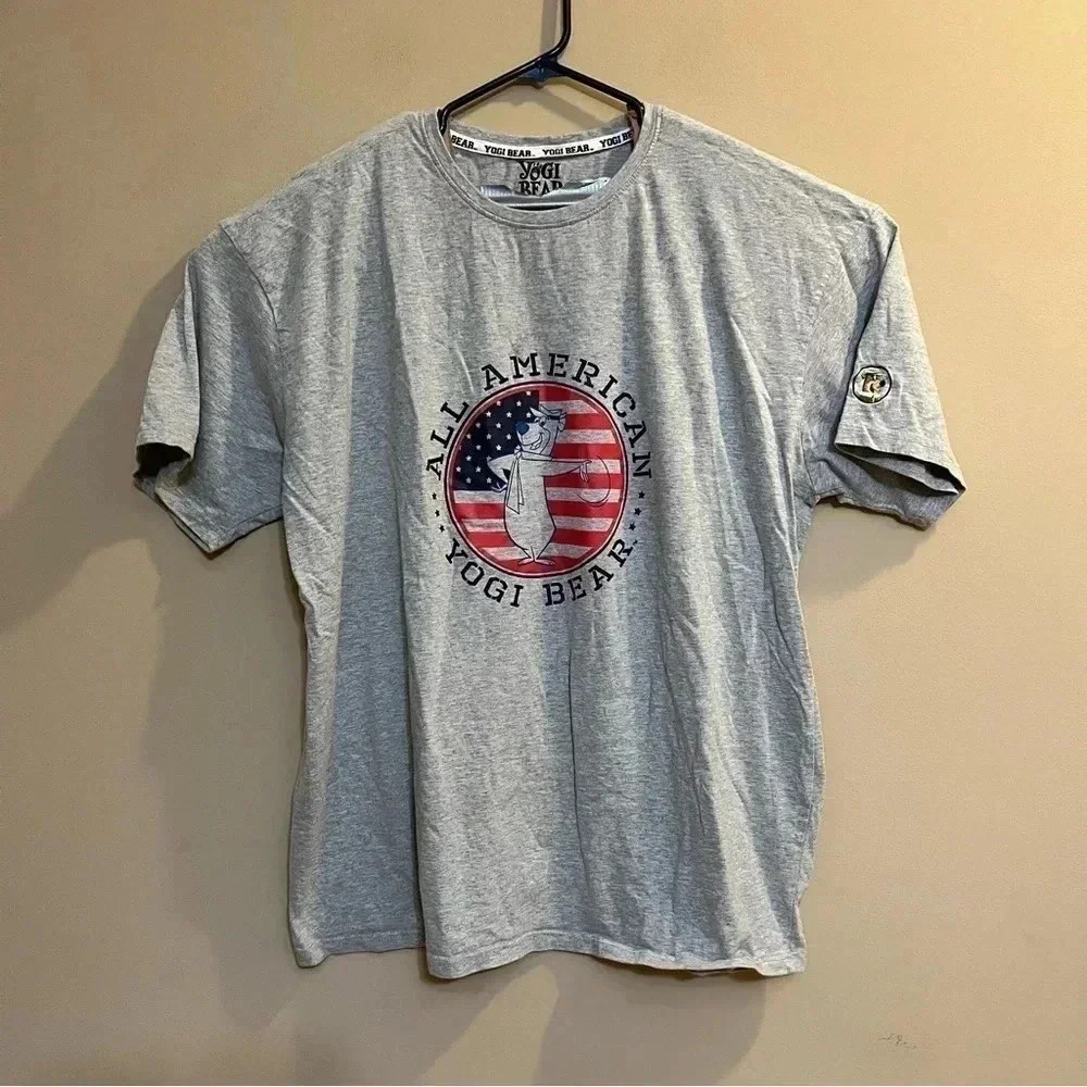 Yogi Bear All American Tee T-shirt Sz 3XL Cotton EUC Embroidered Sleeve Logo